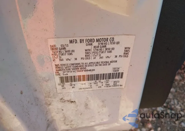 1FTFX1CT6DFB84820: 43354567