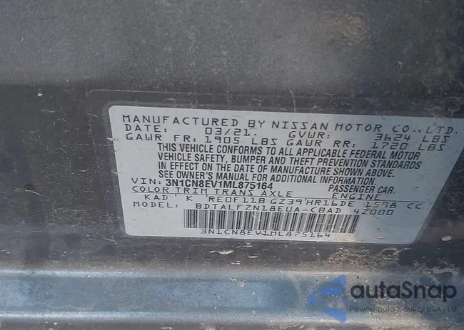 3N1CN8EV1ML875164: 43355759