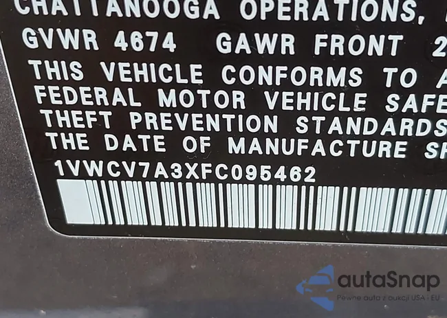 1VWCV7A3XFC095462: 43355766