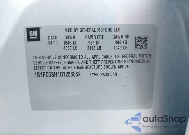 1G1PC5SH1B7256852: 43355777