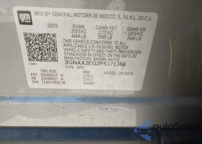 3GNAXJEG2PS171368: 43356166