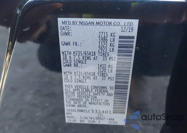 5N1DL0MM2LC531401: 43356187