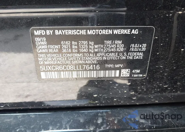 5UXCR6C08LLL76416: 43355373