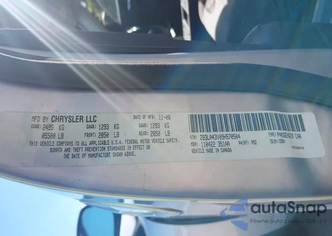 2B3LA43V09H570504: 43355386