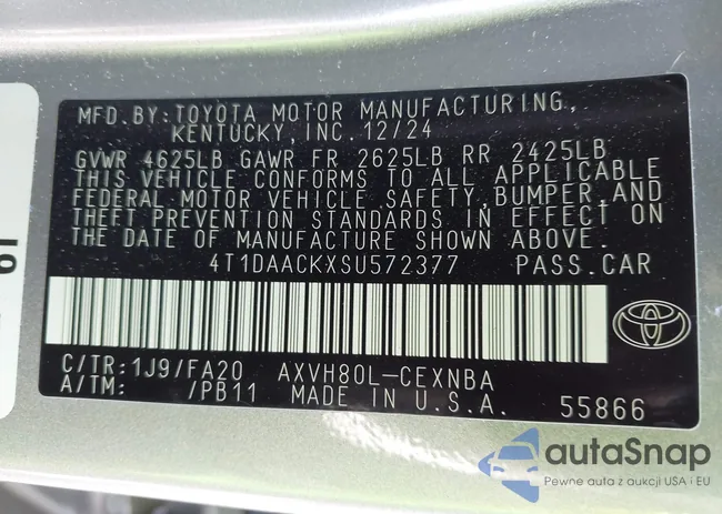 4T1DAACKXSU572377: 43355387