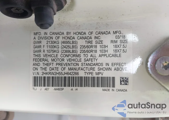 2HKRW2H55JH642266: 43355636