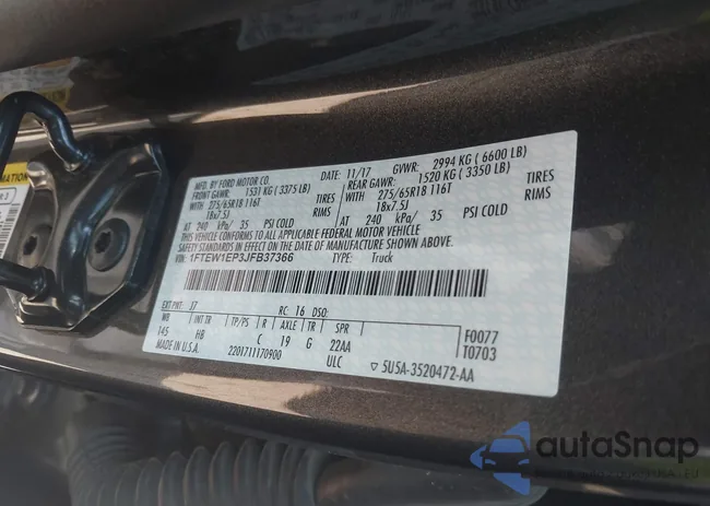 1FTEW1EP3JFB37366: 43356680