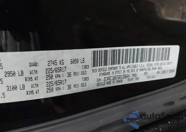 2C4RC1BG7GR133644: 43356822