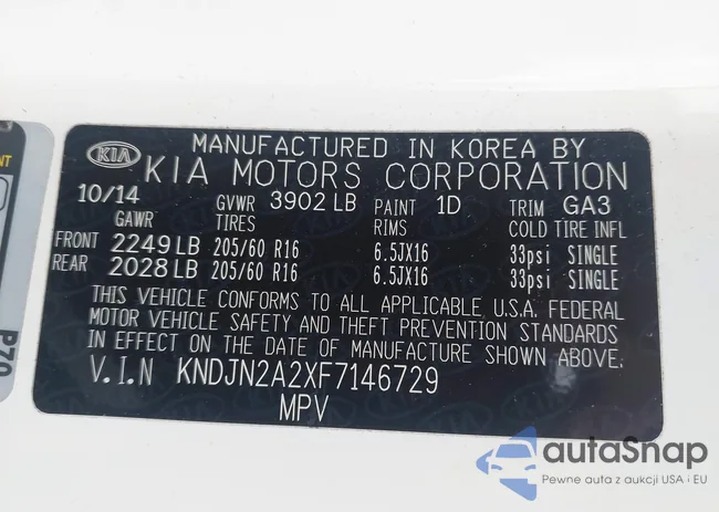 KNDJN2A2XF7146729: 43356850