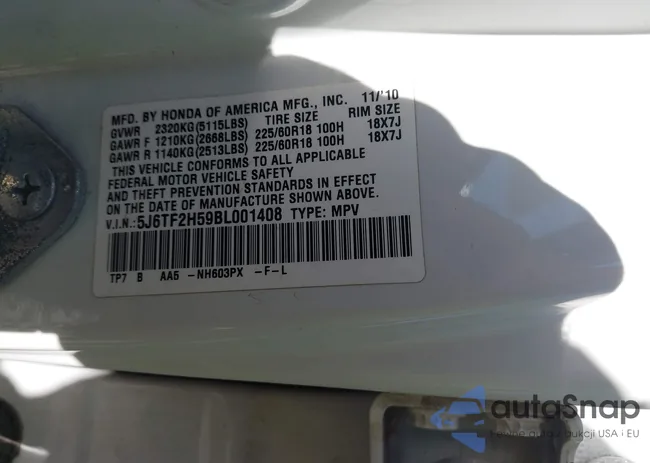 5J6TF2H59BL001408: 43356873