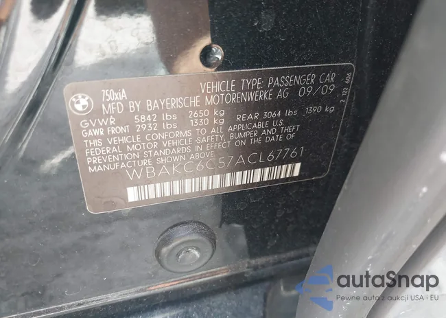 WBAKC6C57ACL67761: 43356876