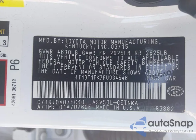 4T1BF1FK7FU934546: 43356890