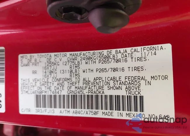 3TMLU4EN0FM174847: 43357022