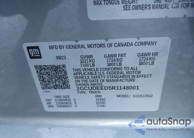 2GCUDEED5R1148001: 43357059