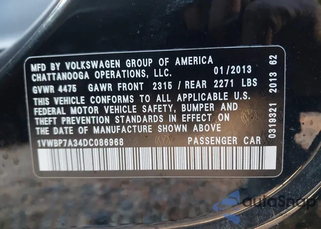 1VWBP7A34DC086968: 43357135