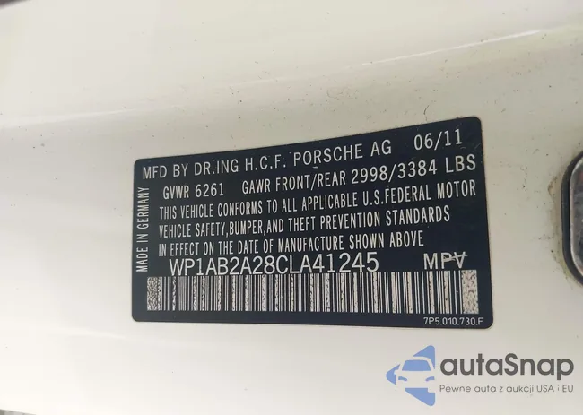 WP1AB2A28CLA41245: 43357260