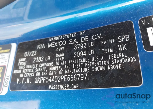 3KPF54AD2PE666797: 43357271