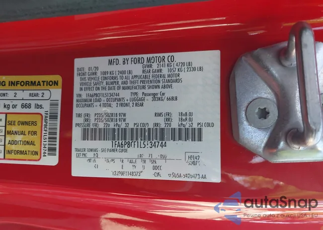 1FA6P8CF1L5134744: 43356300