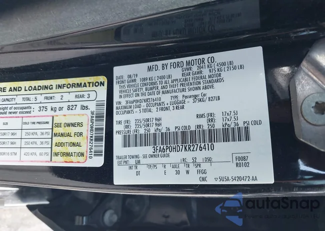 3FA6P0HD7KR276410: 43356361