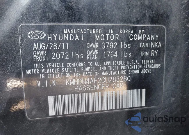 KMHDH4AE2CU283280: 43356407