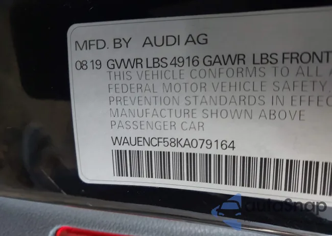 WAUENCF58KA079164: 43356456