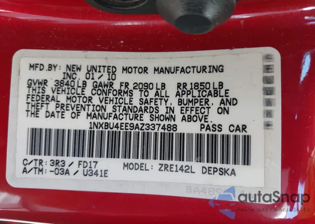 1NXBU4EE9AZ337488: 43357769