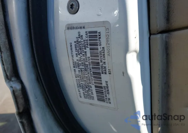 2T1CF22P4XC160724: 43357773