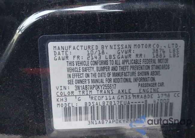 3N1AB7AP0KY255617: 43357863