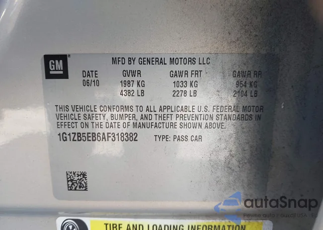 1G1ZB5EB6AF318382: 43357965