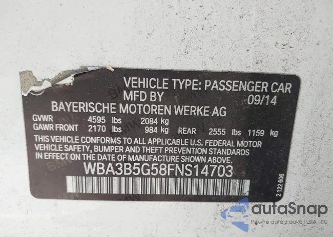 WBA3B5G58FNS14703: 43357969