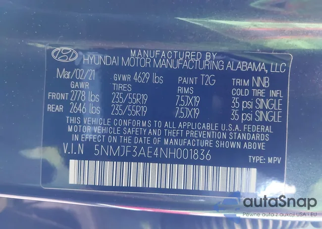 5NMJF3AE4NH001836: 43358084