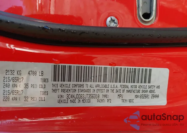 3C4NJDDB3JT356310: 43358093