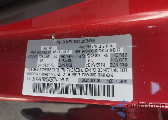 JM3KFBDM4M0409714: 43358168