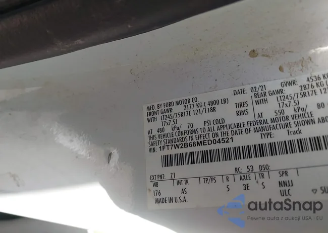 1FT7W2B68MED04521: 43358228