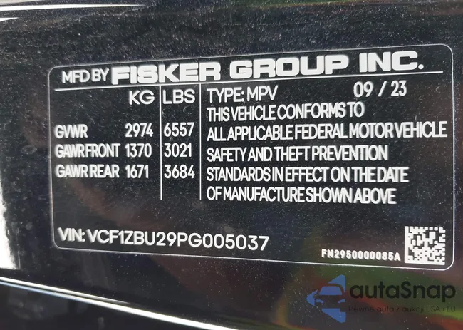 VCF1ZBU29PG005037: 43357326