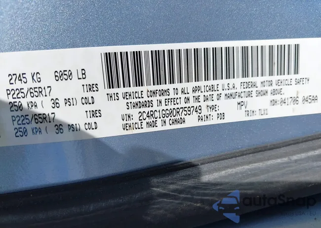 2C4RC1GG0DR759749: 43357373