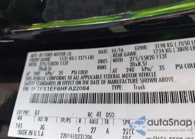 1FTFX1EF6HFA22084: 43357376