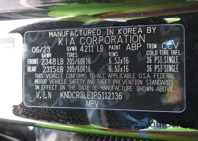 KNDCR3LE1P5112136: 43357408