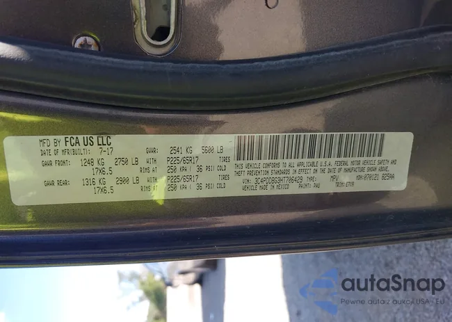 3C4PDDBG3HT706429: 43357421