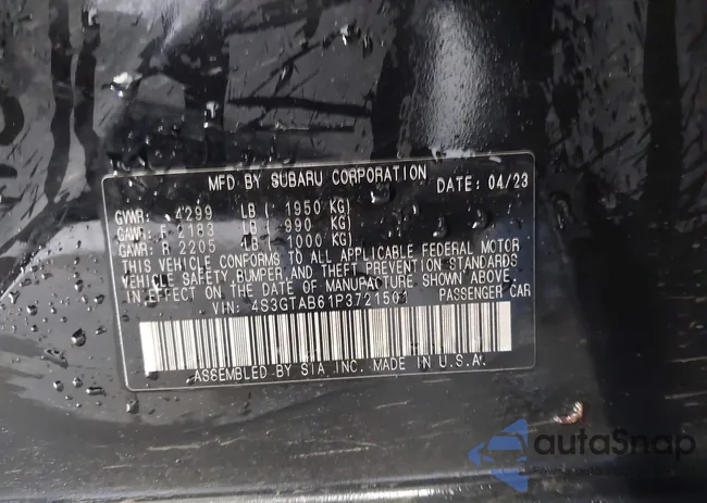 4S3GTAB61P3721501: 43358820