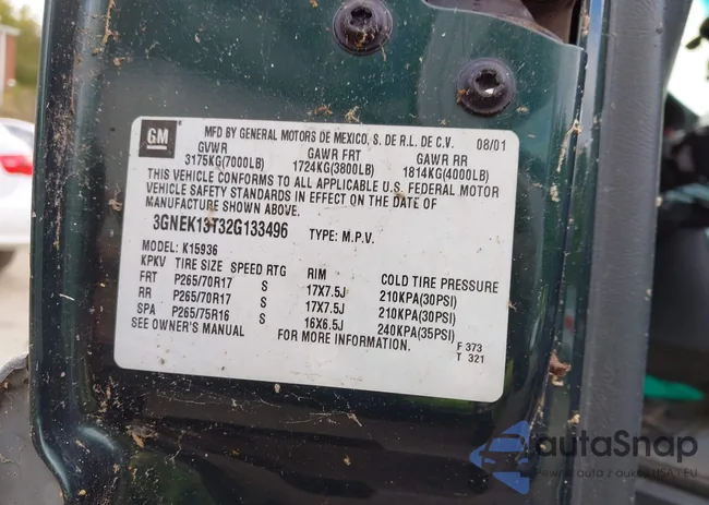 3GNEK13T32G133496: 43358863