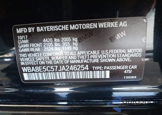 WBA8E5C57JA246254: 43358925