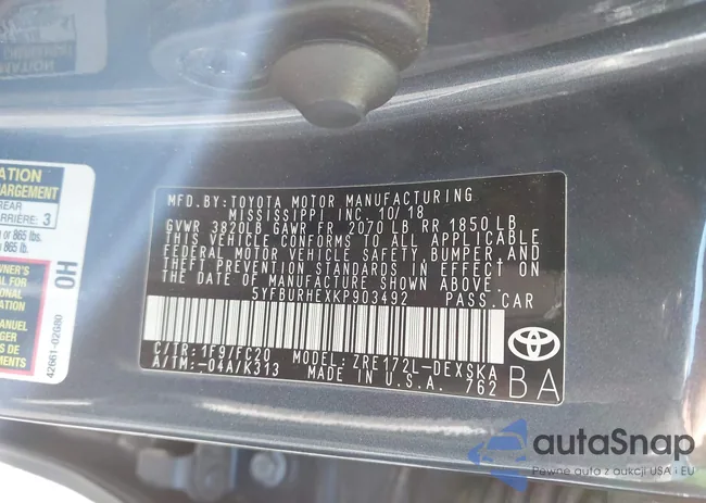 5YFBURHEXKP903492: 43358991