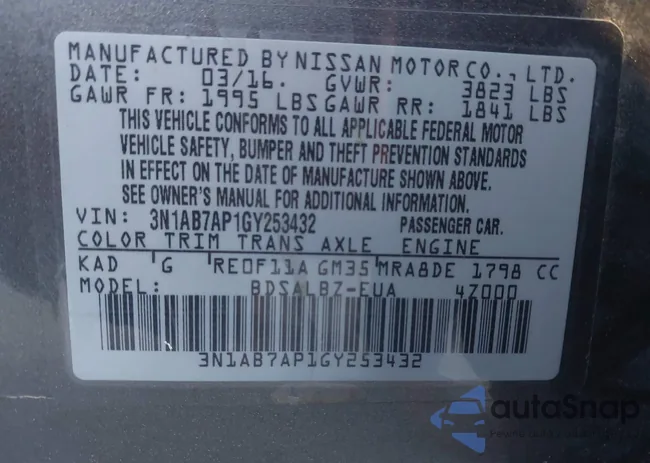 3N1AB7AP1GY253432: 43359196