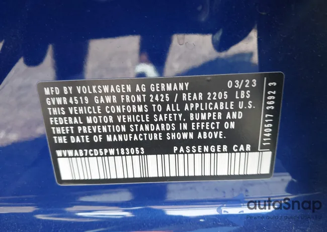 WVWAB7CD5PW183053: 43359198