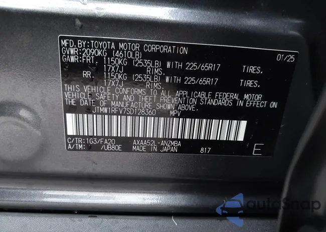 JTMW1RFV7SD128360: 43358391