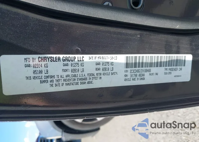 2C3CDXBG1EH168466: 43358400