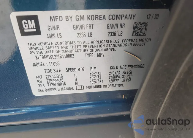 KL79MRSL2MB118002: 43358433