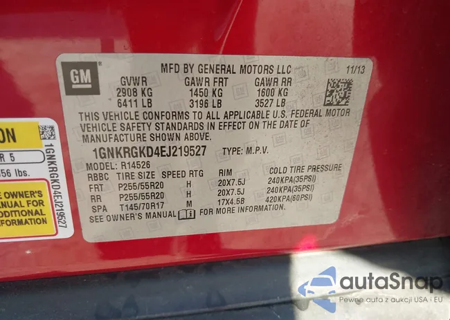 1GNKRGKD4EJ219527: 43358466