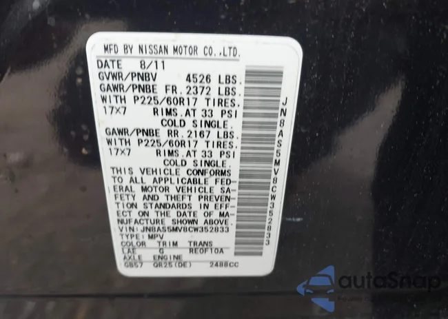 JN8AS5MV8CW352833: 43358670